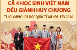 Cả 4 học sinh Việt Nam đều giành huy chương tại Olympic Hóa học quốc tế Mendeleev 2026