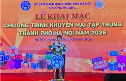 Hơn 100 gian hàng tham gia chương trình 'Khuyến mại tập trung' Hà Nội 2026