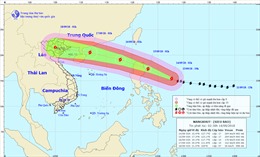 Siêu bão Mangkhut di chuyển theo hướng Tây Tây Bắc, sức gió vẫn trên cấp 17