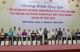 Phó Chủ tịch nước thăm, tặng quà hộ nghèo và nạn nhân chất độc da cam tại Tiền Giang