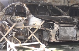 5 xe ô tô bị thiêu rụi trong đám cháy garage tại Bình Dương