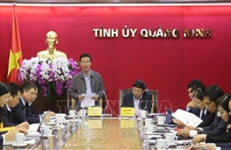Đoàn kiểm tra của Bộ Chính trị làm việc với Ban Thường vụ Tỉnh ủy Quảng Ninh