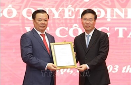 Công bố quyết định phân công đồng chí Đinh Tiến Dũng làm Bí thư Thành ủy Hà Nội