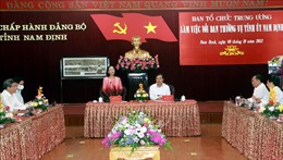 Đồng chí Trương Thị Mai làm việc với Ban Thường vụ Tỉnh ủy Nam Định 