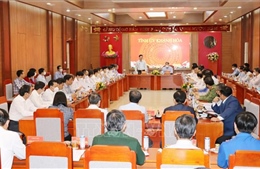Đồng chí Võ Văn Thưởng làm việc với Ban Thường vụ Tỉnh ủy Khánh Hòa