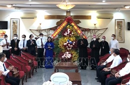 Trưởng ban Dân vận Trung ương chúc mừng Giáng sinh tại Tòa Giám mục Giáo phận Xuân Lộc 