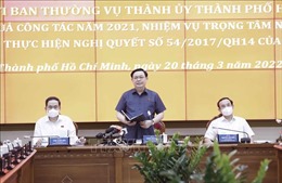 Chủ tịch Quốc hội làm việc với Ban Thường vụ Thành ủy TP Hồ Chí Minh