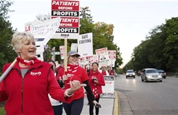 Mỹ: Trên 15.000 y tá đình công đòi tăng lương