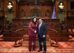 Thủ tướng Phạm Minh Chính hội kiến Chủ tịch Thượng viện Bỉ 