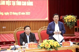 Trưởng ban Nội chính Trung ương Phan Đình Trạc làm việc tại tỉnh Cao Bằng