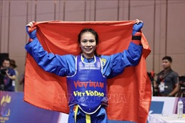 SEA Games 32: VĐV Lê Thị Hiền giành HCV đầu tiên cho Vovinam Việt Nam