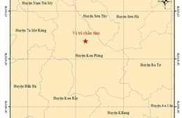 Động đất tại huyện Kon Plông, tỉnh Kon Tum chưa đến mức cảnh báo rủi ro