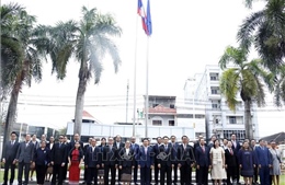 56 năm thành lập ASEAN: Lào tổ chức trang trọng lễ thượng cờ kỷ niệm