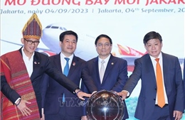 Thủ tướng Phạm Minh Chính dự Lễ công bố mở đường bay thẳng Jakarta - Hà Nội