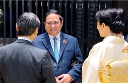 Thủ tướng Phạm Minh Chính cùng lãnh đạo các nước ASEAN hội kiến Nhà vua và Hoàng hậu Nhật Bản