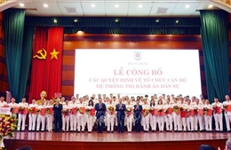 Công bố các quyết định quan trọng về tổ chức và nhân sự hệ thống thi hành án dân sự
