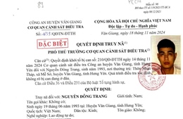 Kêu gọi đối tượng truy nã Nguyễn Đông Trang ra đầu thú