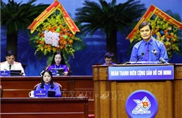 Các đại biểu dự phiên trọng thể Đại hội Đoàn toàn quốc lần thứ XIII 
