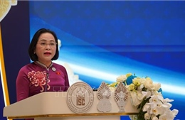 Phó Chủ tịch Quốc hội Nguyễn Thị Thanh phát biểu tại Hội nghị liên Nghị viện cấp Chủ tịch Quốc hội lần thứ hai (ISC-2)
