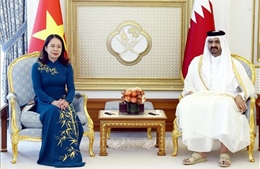 Phó Chủ tịch nước Võ Thị Ánh Xuân hội đàm với Phó Quốc vương Qatar Abdullah bin Hamad Al Thani