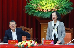 Đồng chí Trương Thị Mai chủ trì Hội nghị giao ban công tác với các Bí thư Tỉnh ủy, Thành ủy