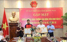 Khen thưởng VĐV Đinh Văn Bí đạt thành tích xuất sắc tại SEA Games 32
