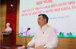 Đồng chí Nguyễn Xuân Thắng tiếp xúc cử tri, làm việc tại Quảng Ninh