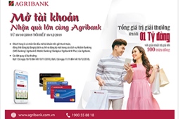 Mở tài khoản và sử dụng dịch vụ của  Agribank - cơ hội nhận ưu đãi ‘kép’