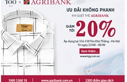 Agribank và TQQ ưu đãi giảm 20% tại cho chủ thẻ Agribank