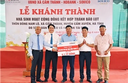 HDBank, Sovico trao tặng 3 nhà cộng đồng tránh lũ cho tỉnh Hà Tĩnh