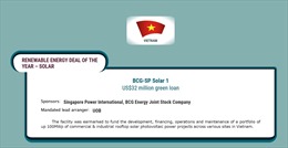 The Asset vinh danh thương vụ giải ngân 31,5 triệu USD cho BCG-SP SOLAR 1