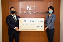 Công ty Bảo hiểm Sun Life Singapore trao tặng 25.500 SGD cho Viện Y tế N.1 thông qua Dự án IDentif.AI