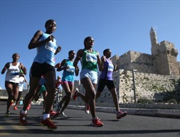 Hàng chục nghìn người tham gia Giải chạy Marathon quốc tế Jerusalem