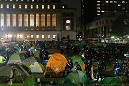 Mỹ: Cảnh sát giải tán lều trại của người biểu tình trong trường đại học