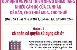 Quy định về phát triển nhà ở nhiều tầng nhiều căn hộ của cá nhân 