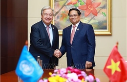 Thủ tướng Phạm Minh Chính gặp Tổng Thư ký Liên hợp quốc Antonio Guterres