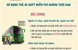 Hà Nội: Người cao tuổi, người có công được sử dụng thẻ xe buýt miễn phí không thời hạn