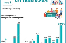 CPI tháng 1/2025 tăng 0,98%