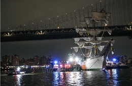 Mỹ điều tra vụ tàu buồm Mexico đâm vào cầu Brooklyn
