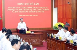 Tổng Bí thư Tô Lâm làm việc với hai Ban Thường vụ Tỉnh ủy Quảng Bình và Quảng Trị