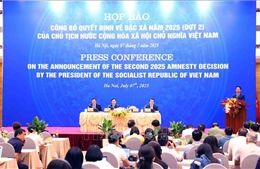 Họp báo công bố Quyết định về đặc xá năm 2025 (đợt 2) của Chủ tịch nước