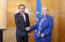 Chủ tịch Quốc hội Trần Thanh Mẫn gặp Tổng Giám đốc Văn phòng LHQ tại Geneva