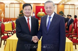 Tổng Bí thư Tô Lâm tiếp Tổng Bí thư, Chủ tịch nước Lào Thongloun Sisoulith