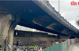 Hà Nội tổ chức giao thông trên nhánh Ramp CV1C hướng từ cầu Vĩnh Tuy đi đường Nguyễn Khoái