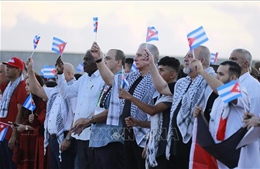 Người dân Cuba sát cánh cùng Palestine, phản đối nạn diệt chủng tại Gaza