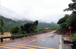 Huế: Cầu Km396+050 đường Hồ Chí Minh nhánh Tây hư hỏng nặng