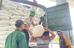 Hơn 15.000 kiện hàng cứu trợ vận chuyển tới Nam Trung Bộ bằng tàu hỏa