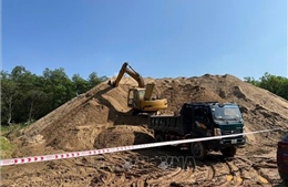 Phát hiện vụ khai thác khoáng sản trái phép tại Quảng Trị