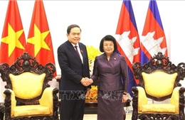 Chủ tịch Quốc hội Trần Thanh Mẫn hội kiến Chủ tịch Quốc hội Campuchia Khuon Sudary