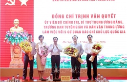 Trưởng Ban Tuyên giáo và Dân vận Trung ương làm việc với 5 cơ quan báo chí chủ lực quốc gia